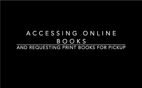 Accessing and Requesting Books 